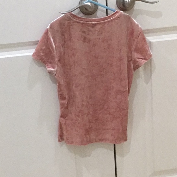 Young and Fearless Rose Gold Velvet Tee - Picture 3 of 3